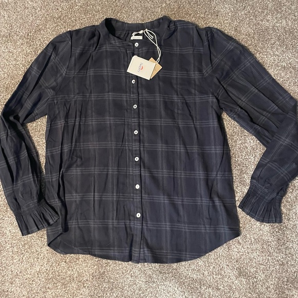 NWT Faherty Harper Top in Aspen Black Size M - Picture 4 of 8